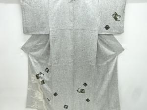 金彩破れ色紙に花模様訪問着